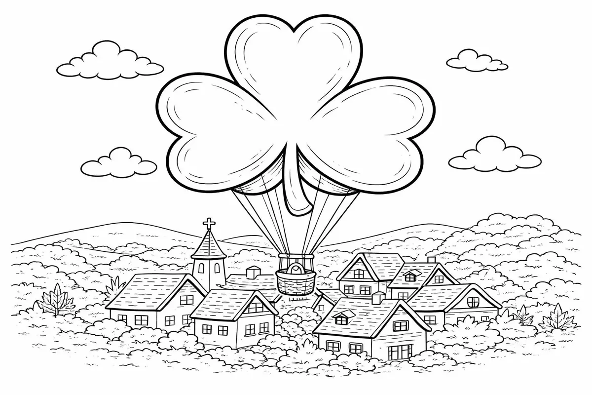 Leprechaun drawing page for kids