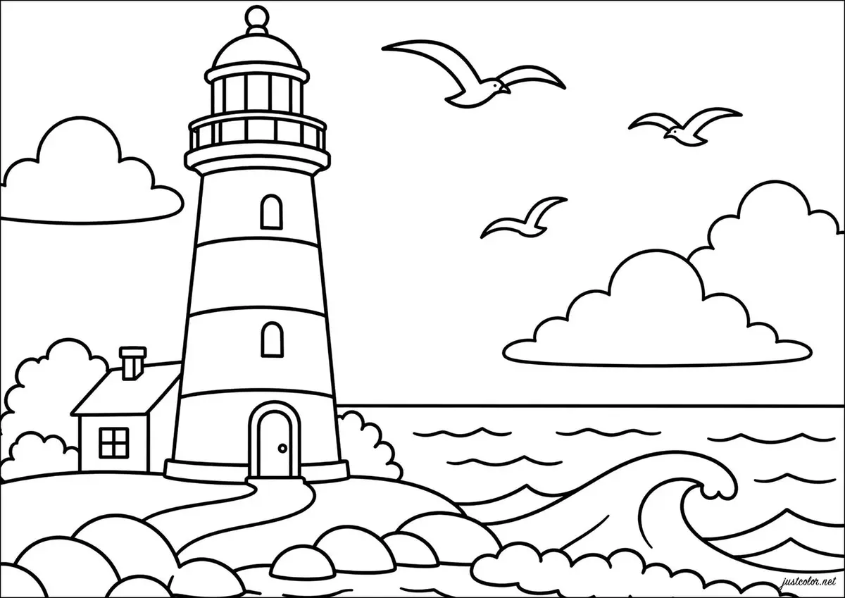 Lighthouse coloring pages