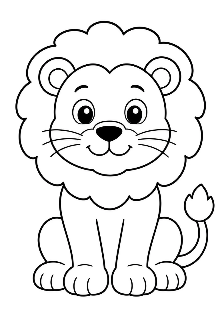 Lion coloring pages printable for kids