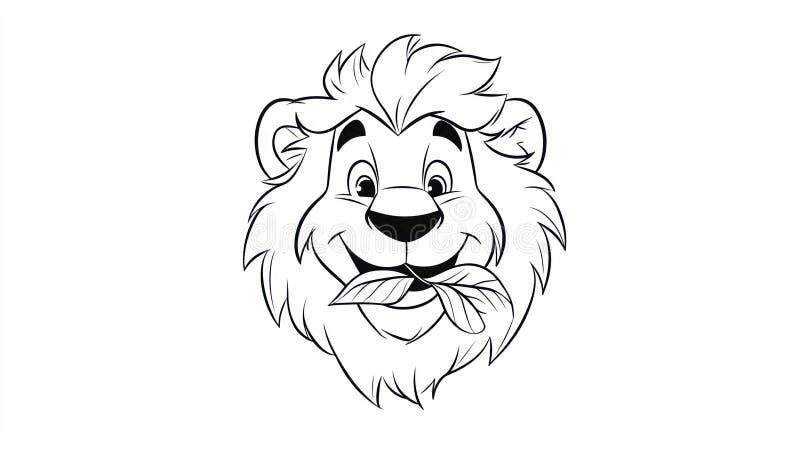 Free Lion coloring sheet for kids