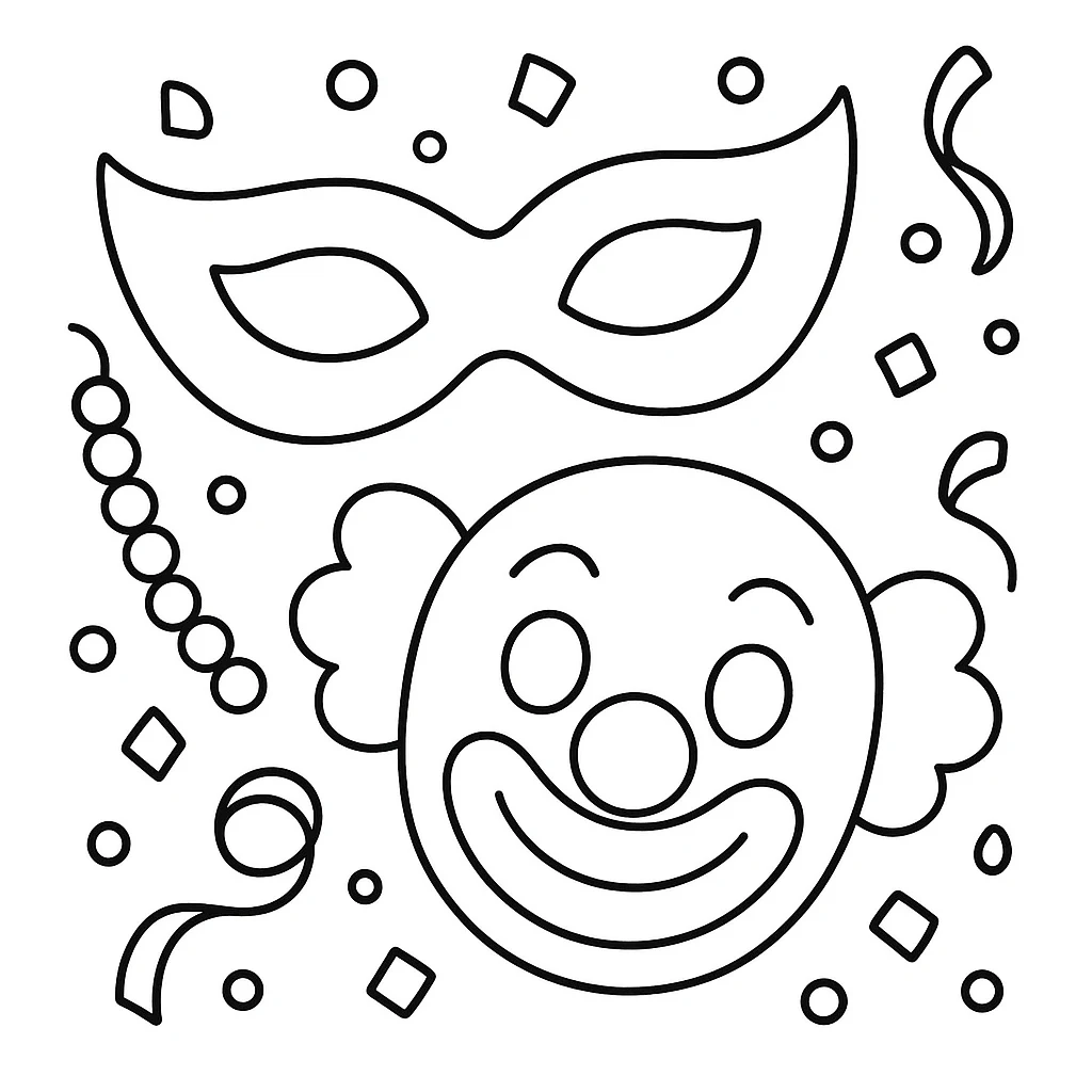 Mardi Gras coloring pages