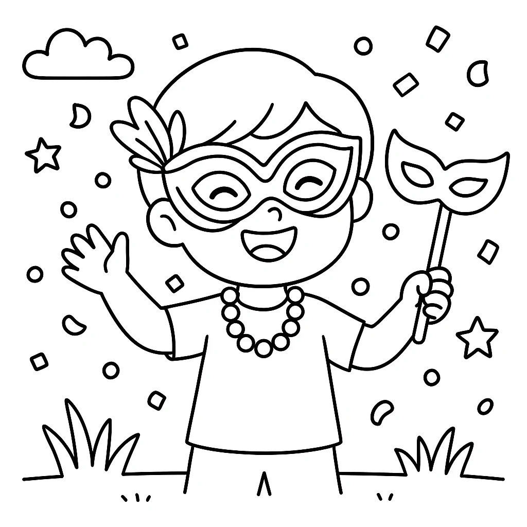 Mardi Gras coloring pages printable for kids