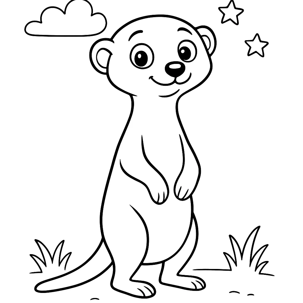 Meerkat coloring pages printable for kids