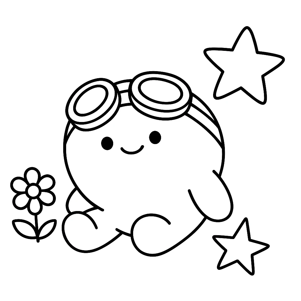 Cute Minions color page for kids