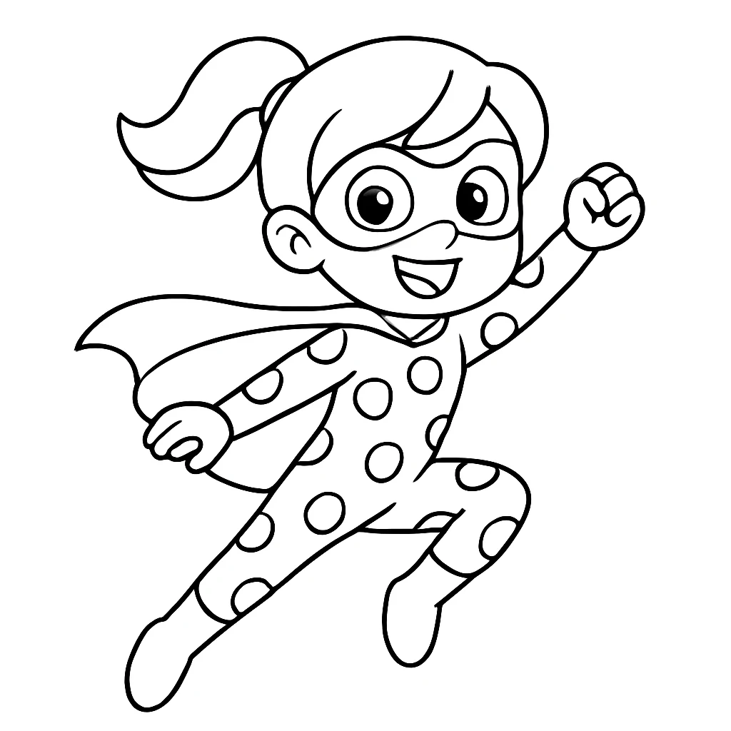 Miraculous Ladybug drawing page for kids