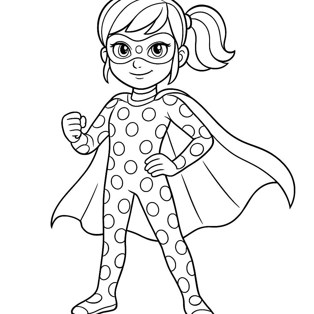 Free Miraculous Ladybug coloring sheet for kids