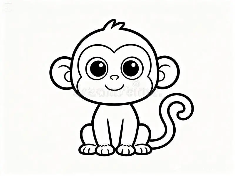 Monkey coloring pages