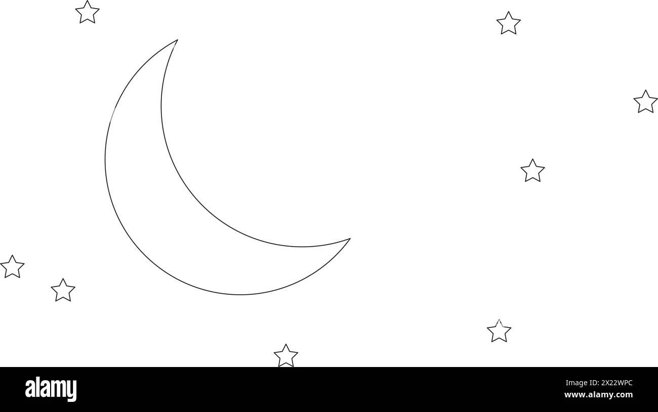 Moon coloring pages