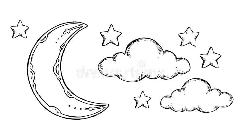 Moon coloring pages printable for kids