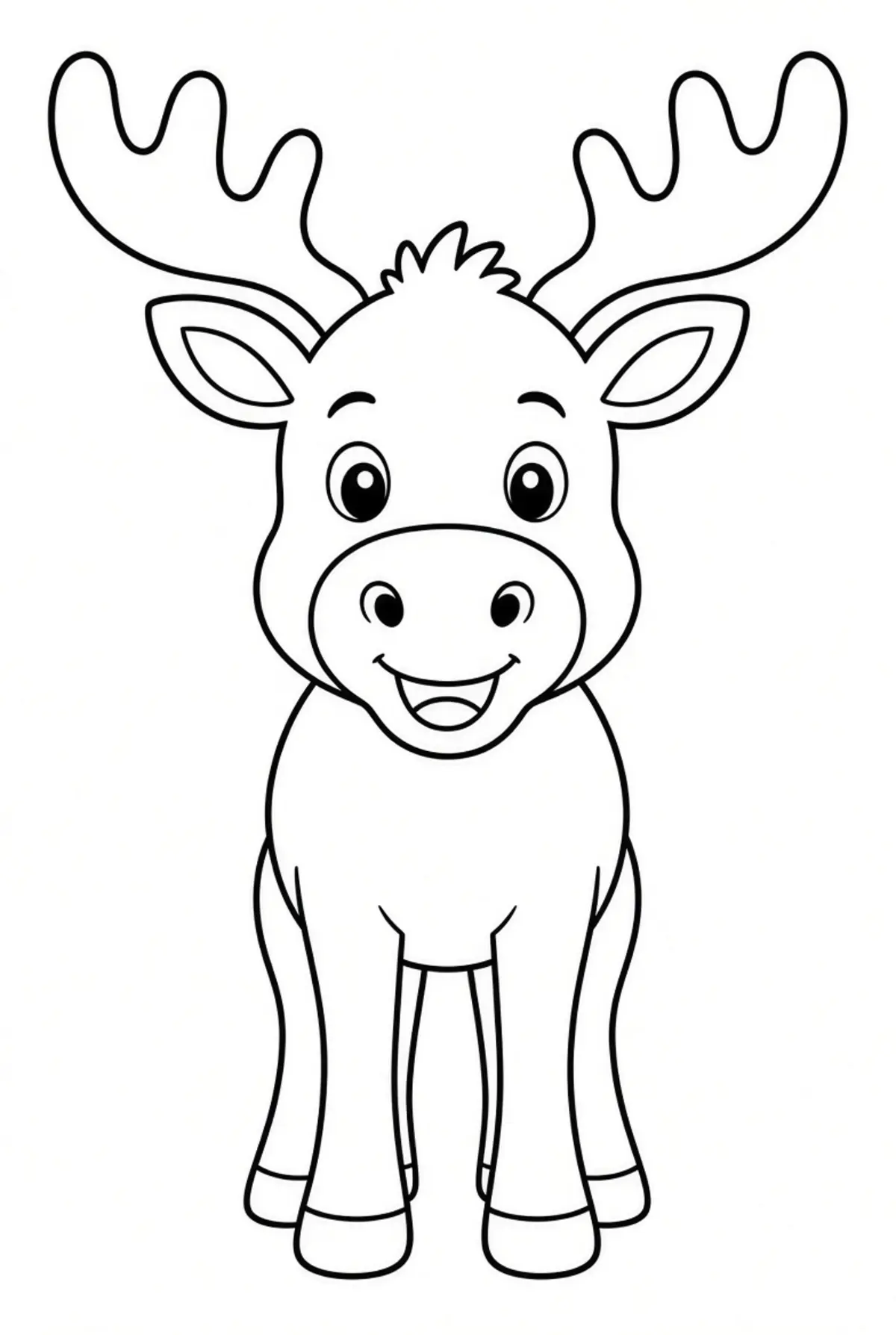Moose coloring pages