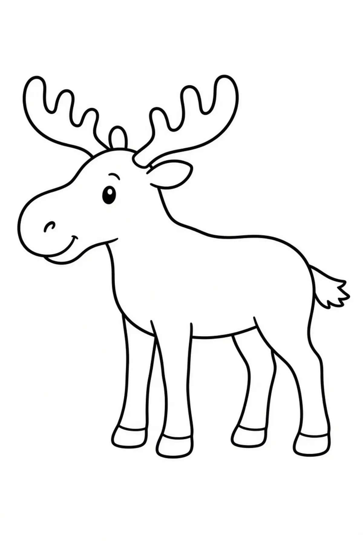 Moose coloring pages printable for kids