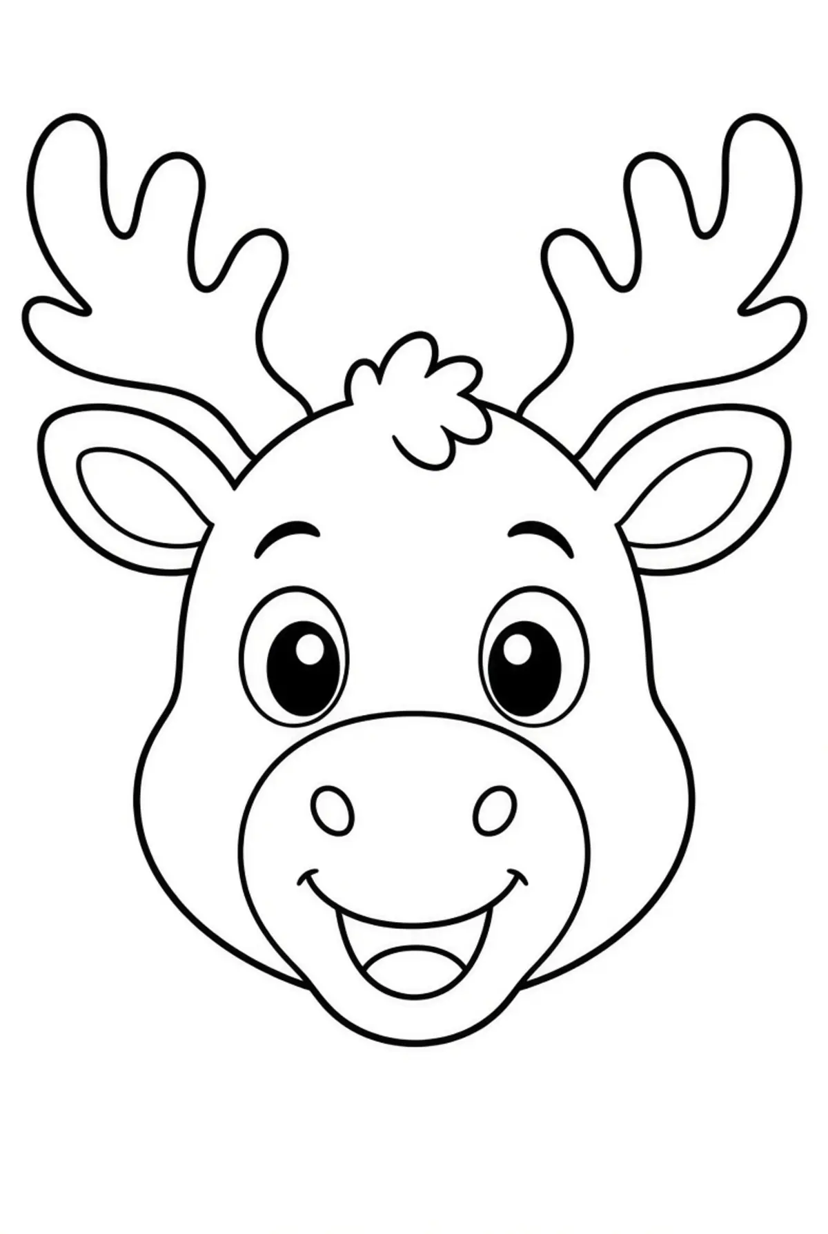 Free Moose coloring sheet for kids