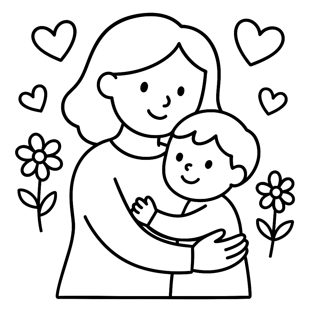 Mothers Day coloring pages