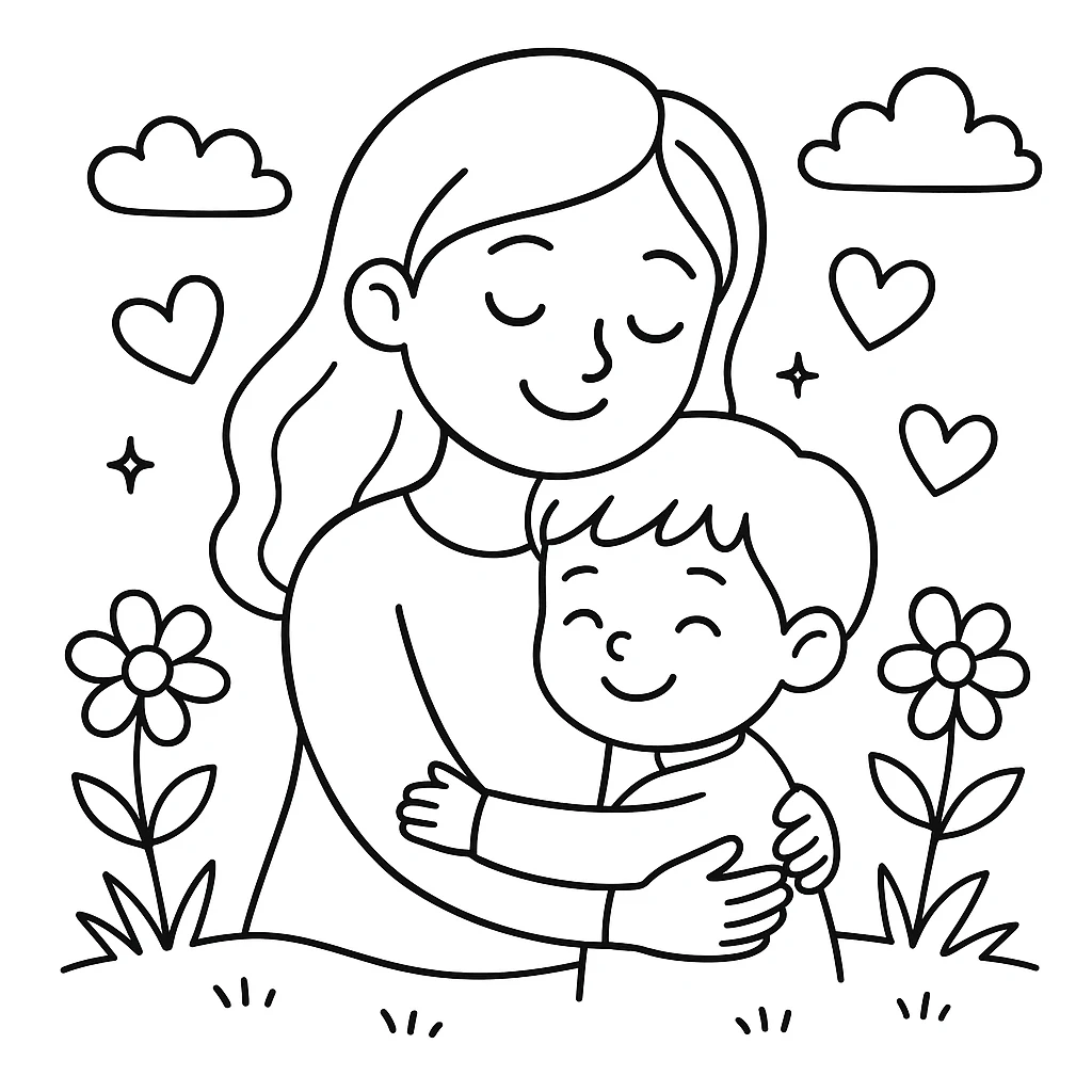 Mothers Day coloring pages printable for kids