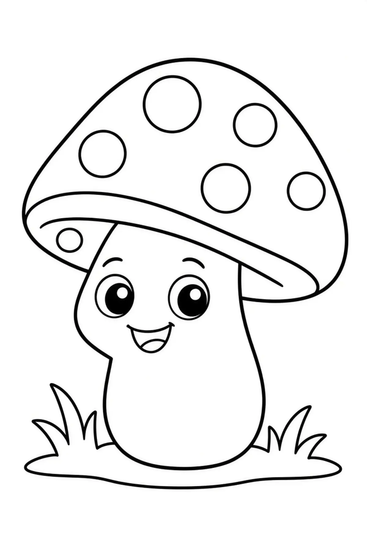 Free Mushroom coloring sheet for kids