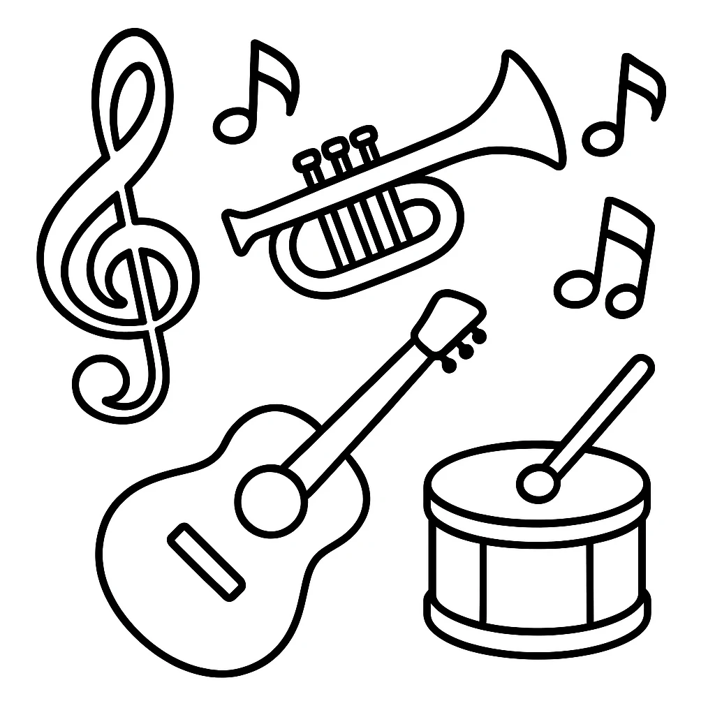 Music Notes coloring pages