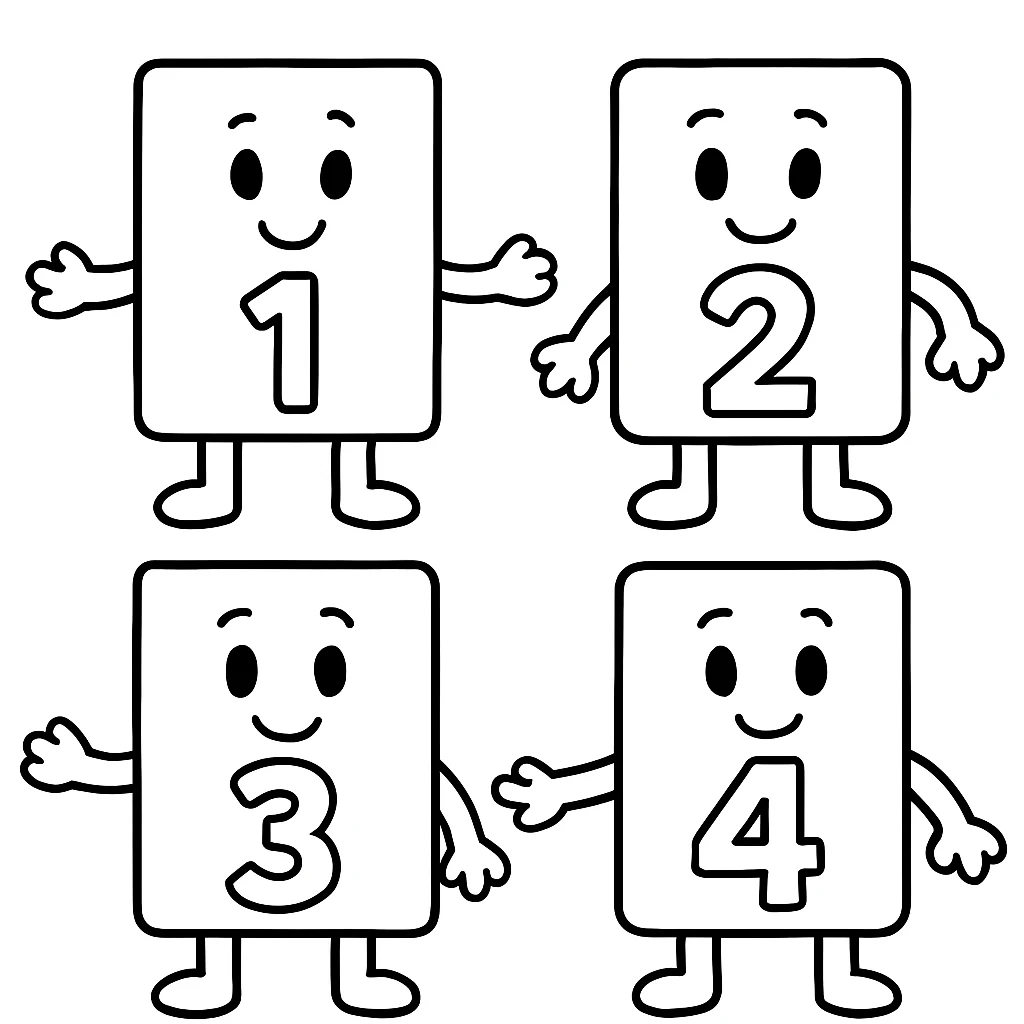 Numberblocks coloring pages