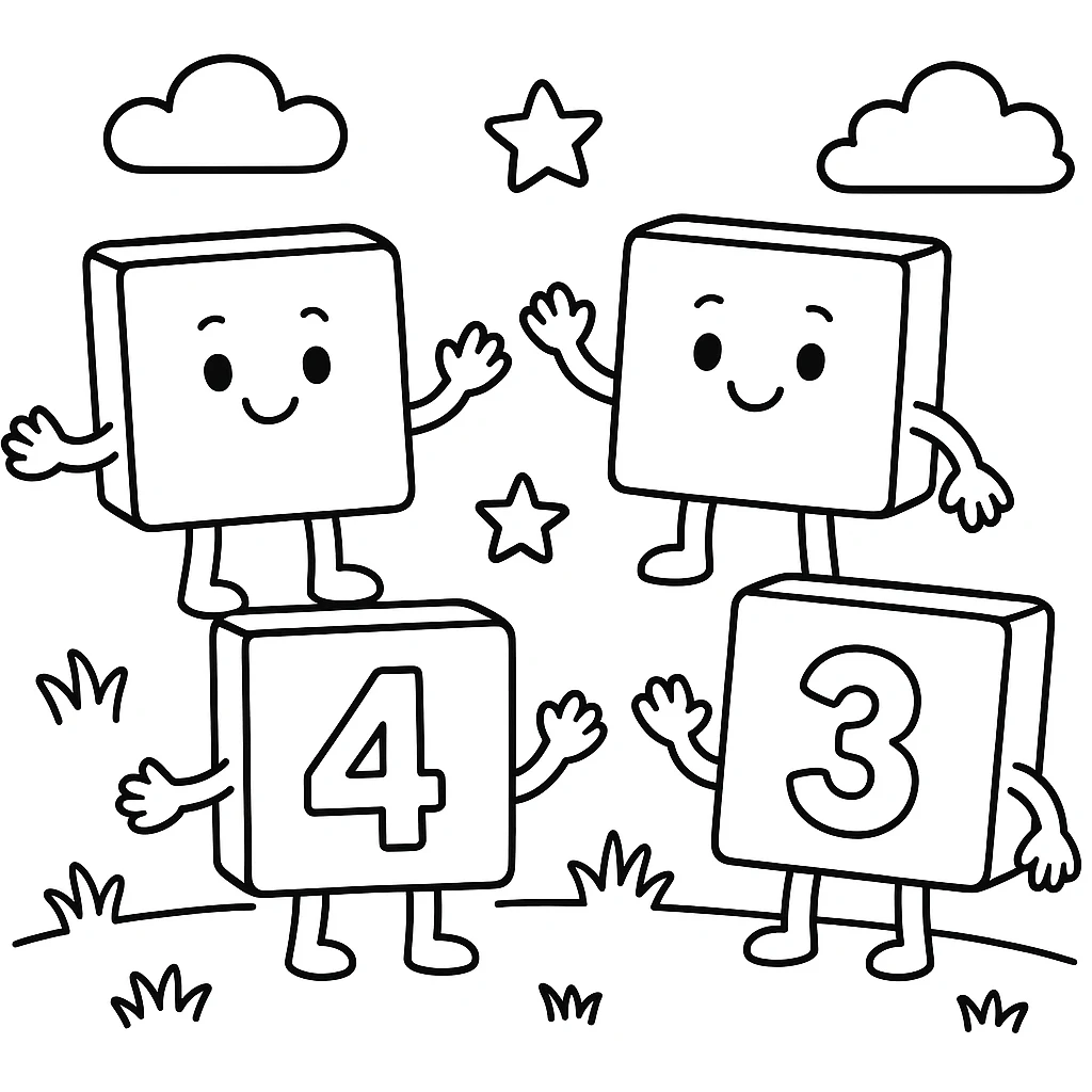 Numberblocks coloring pages printable for kids