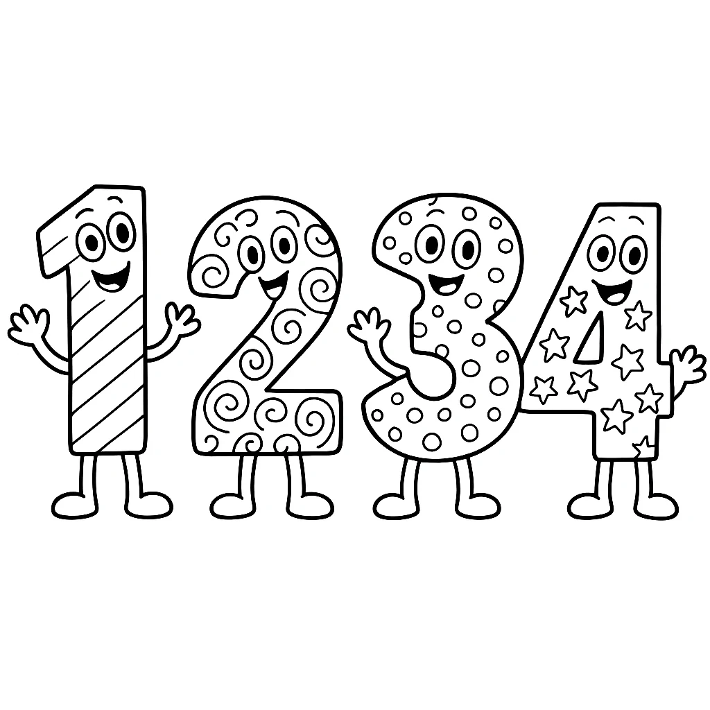 Free Numberblocks coloring sheet for kids