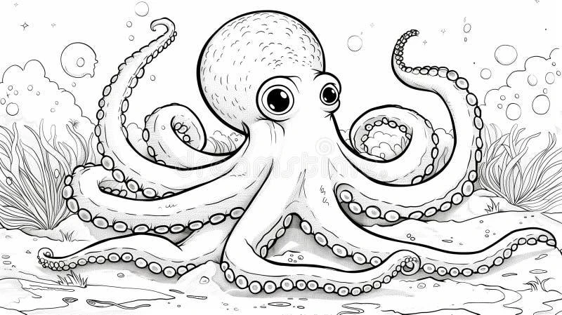 Octopus coloring pages