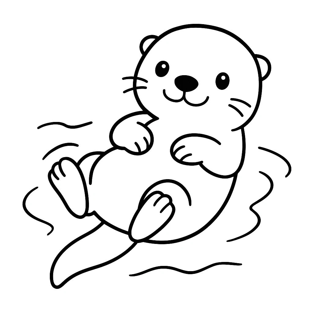 Otter coloring pages