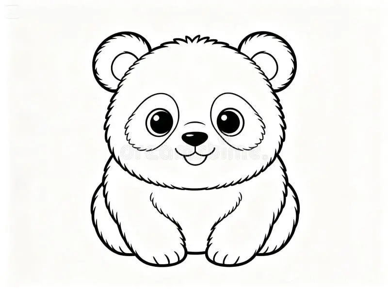 Free Panda coloring sheet for kids
