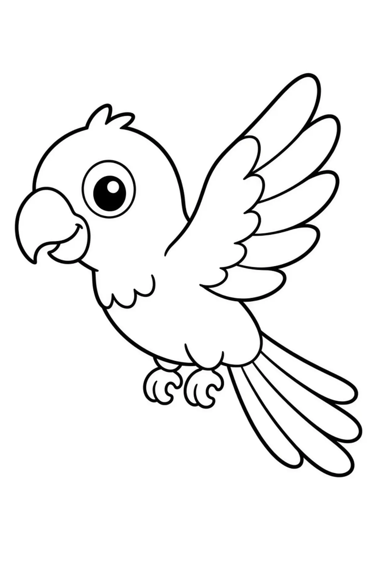 Parrot coloring pages printable for kids