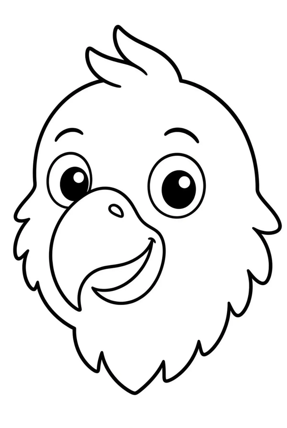 Parrot drawing page for kids