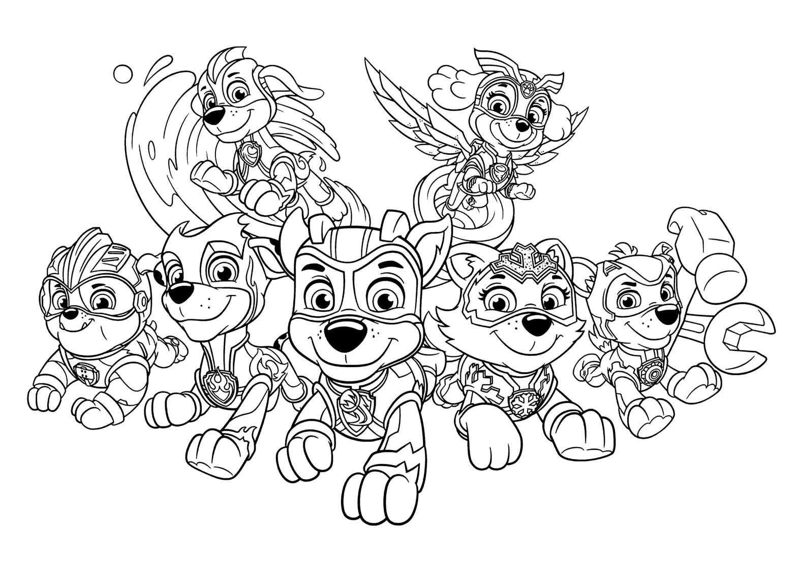 Free Paw Patrol coloring sheet for kids