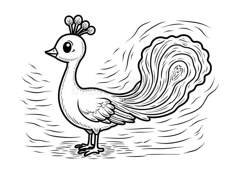 Peacock coloring pages printable for kids