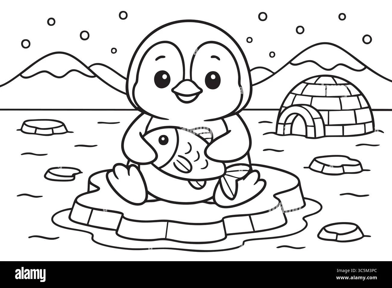 Penguin Chick coloring pages