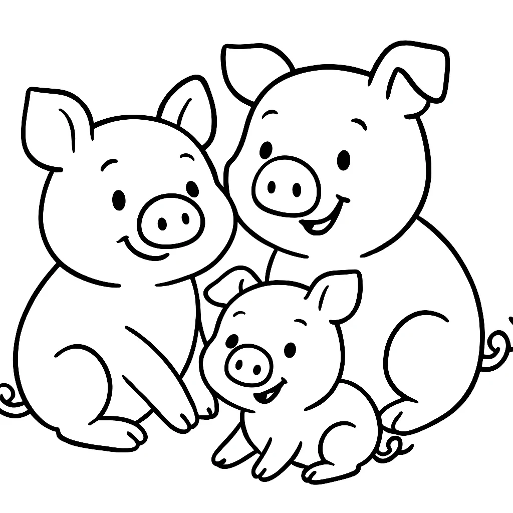 Peppa Pig drawing page for kids