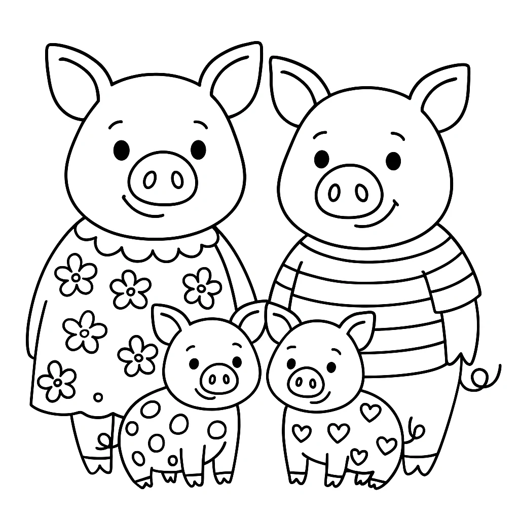 Free Peppa Pig coloring sheet for kids