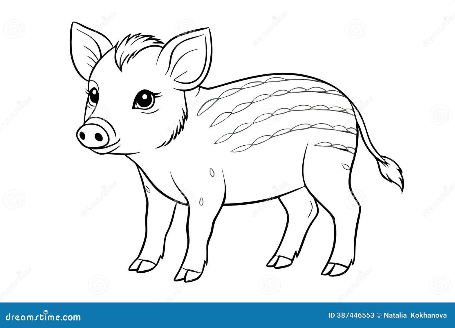 Free Pig coloring sheet for kids