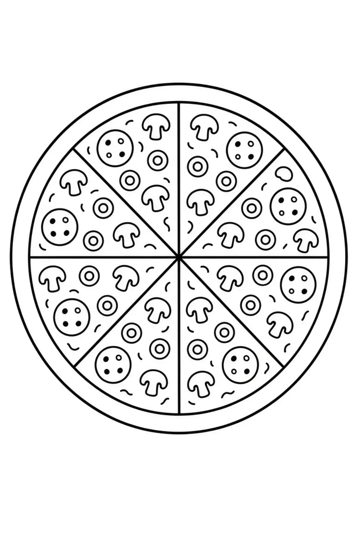 Pizza coloring pages