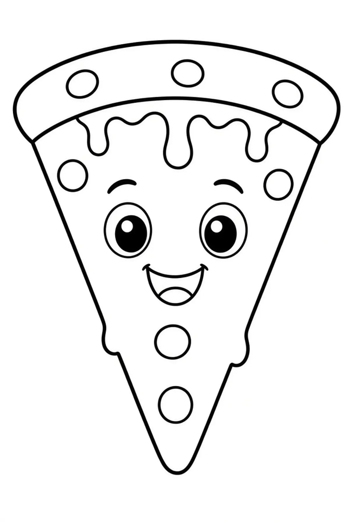 Pizza drawing page for kids