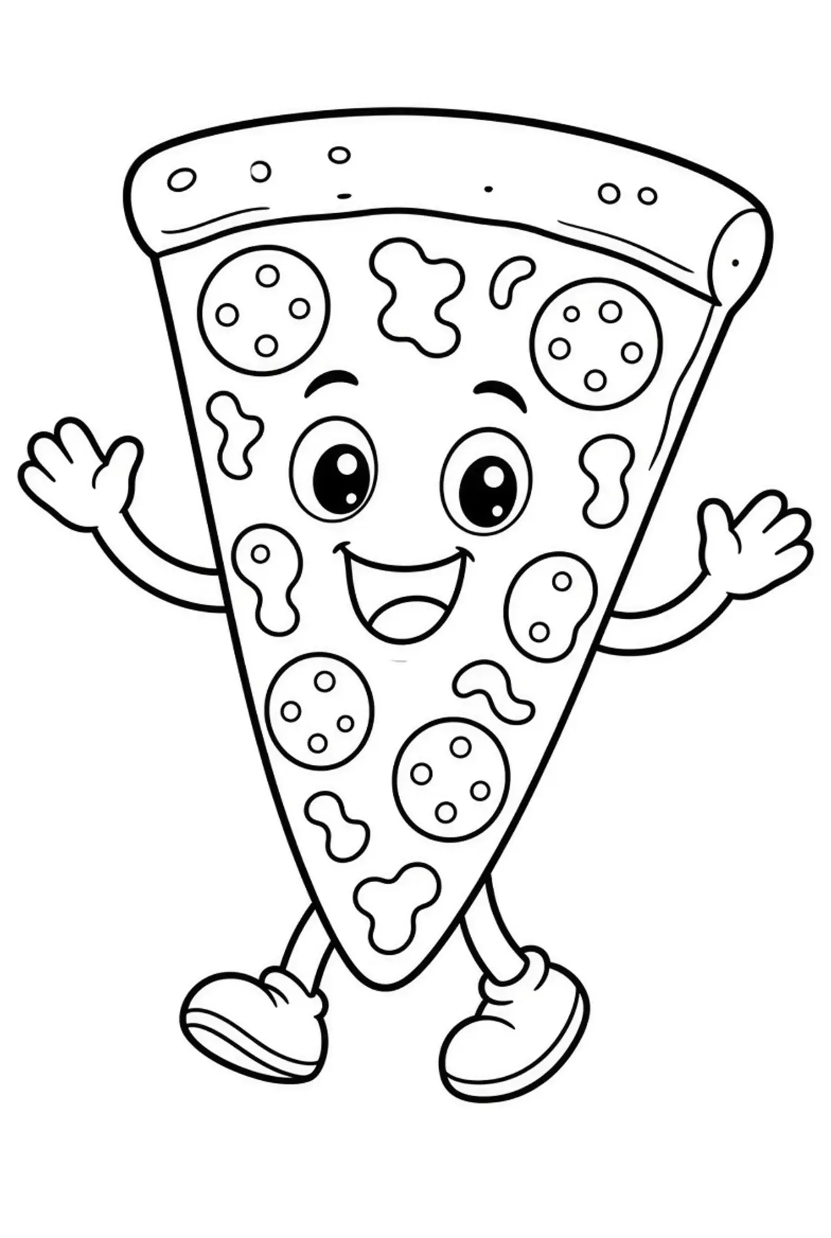 Free Pizza coloring sheet for kids