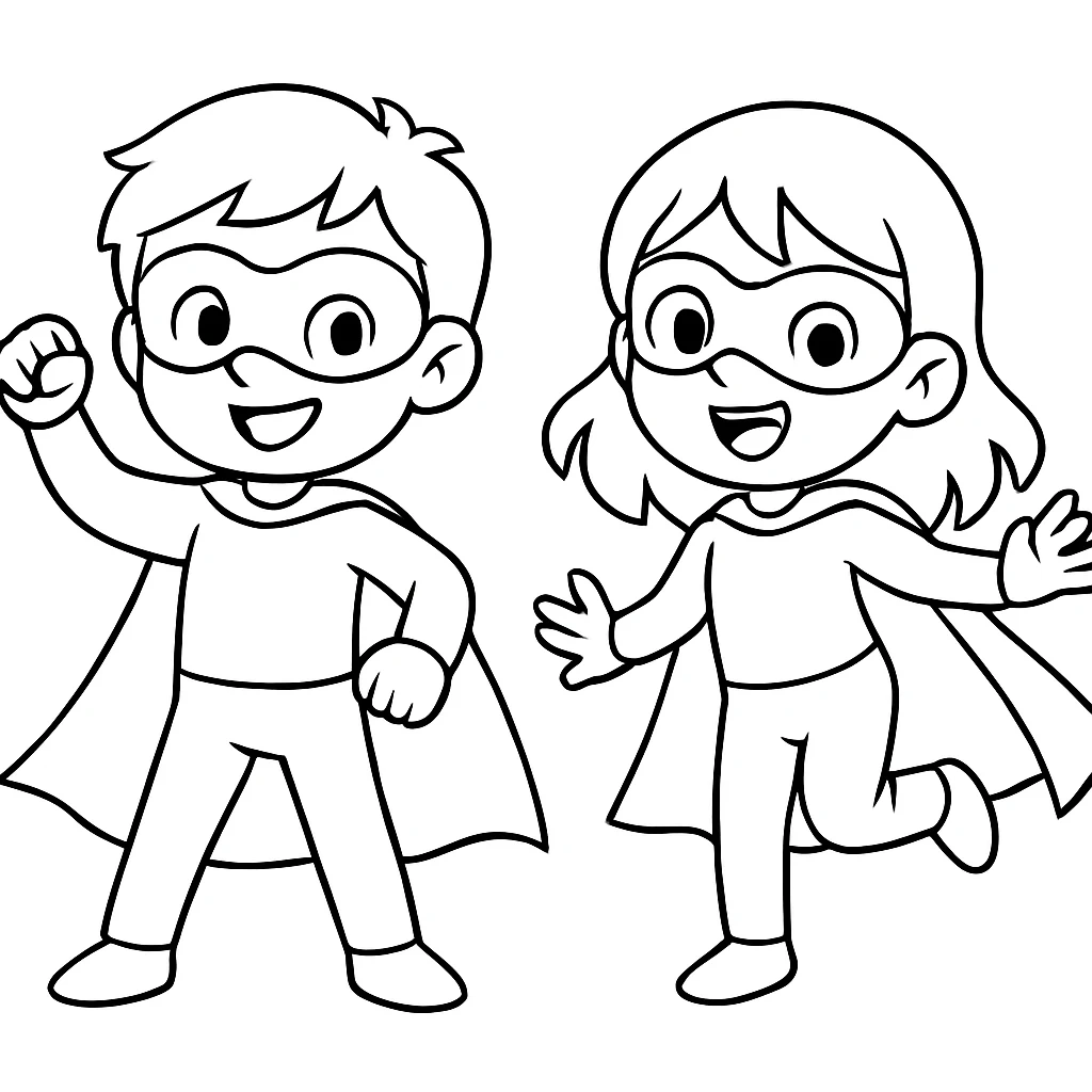 Pj Masks drawing page for kids