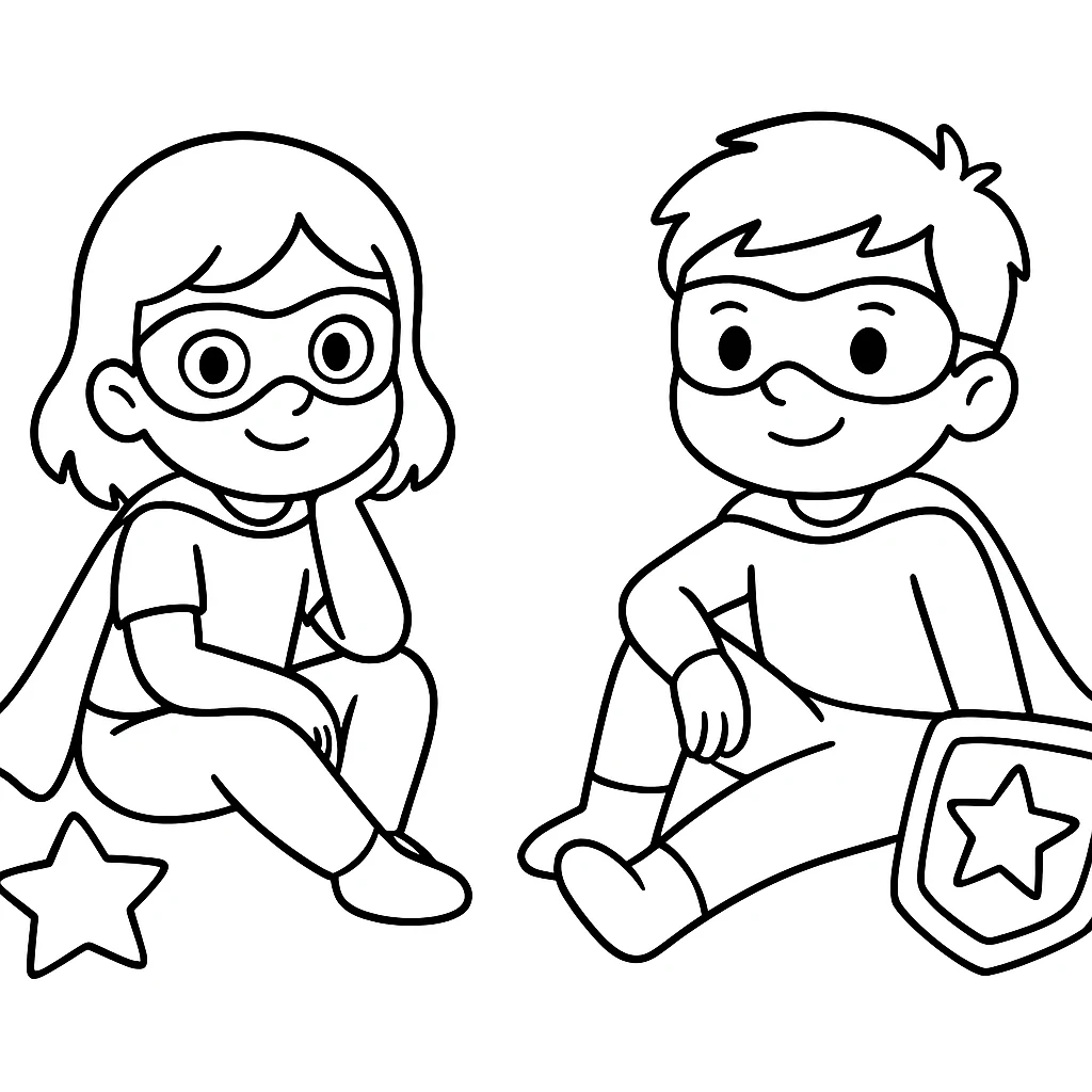 Cute Pj Masks color page for kids