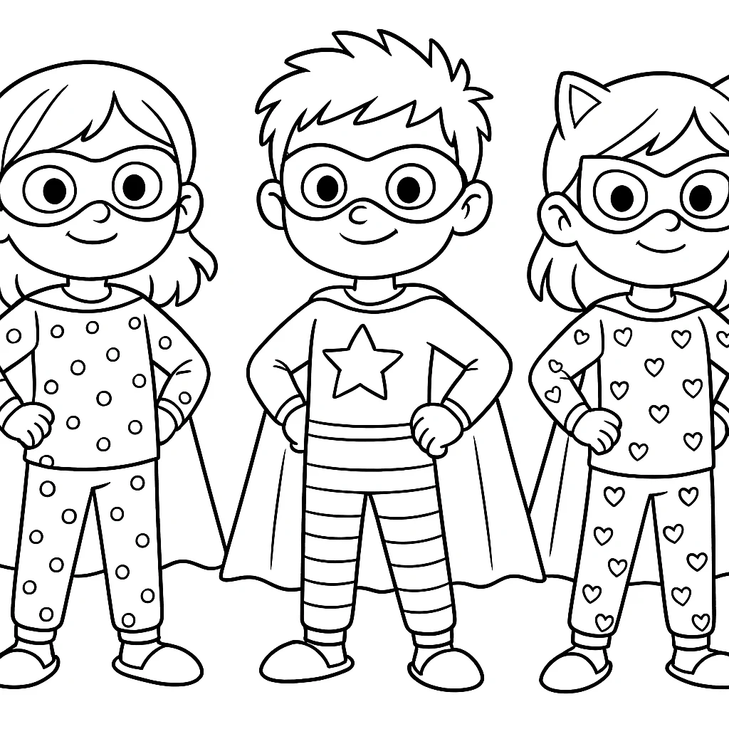 Free Pj Masks coloring sheet for kids