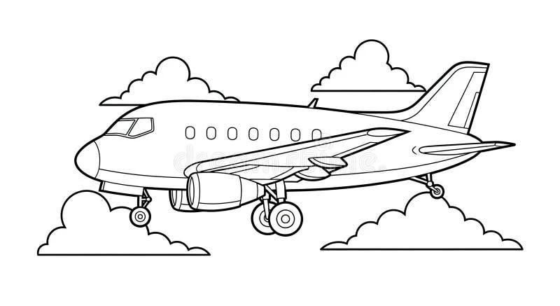 Plane coloring page