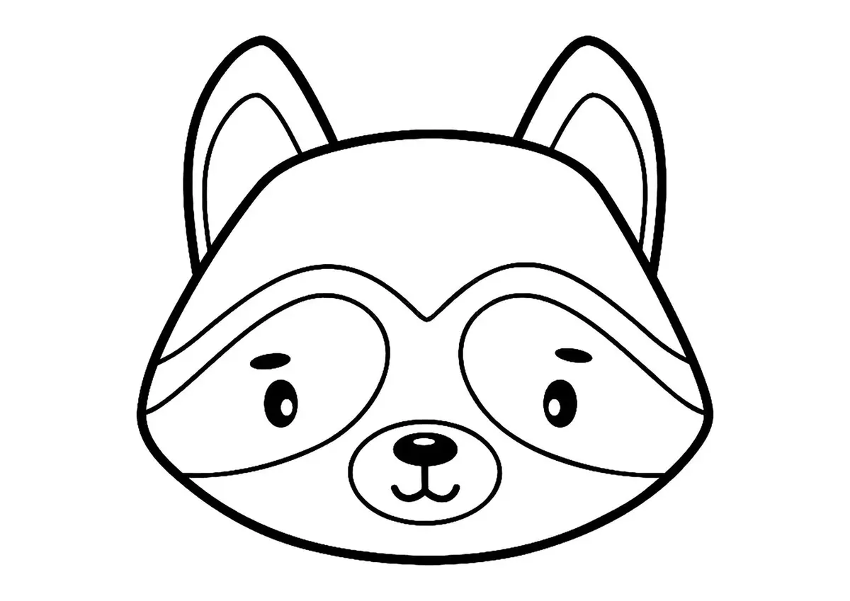Raccoon coloring pages printable for kids