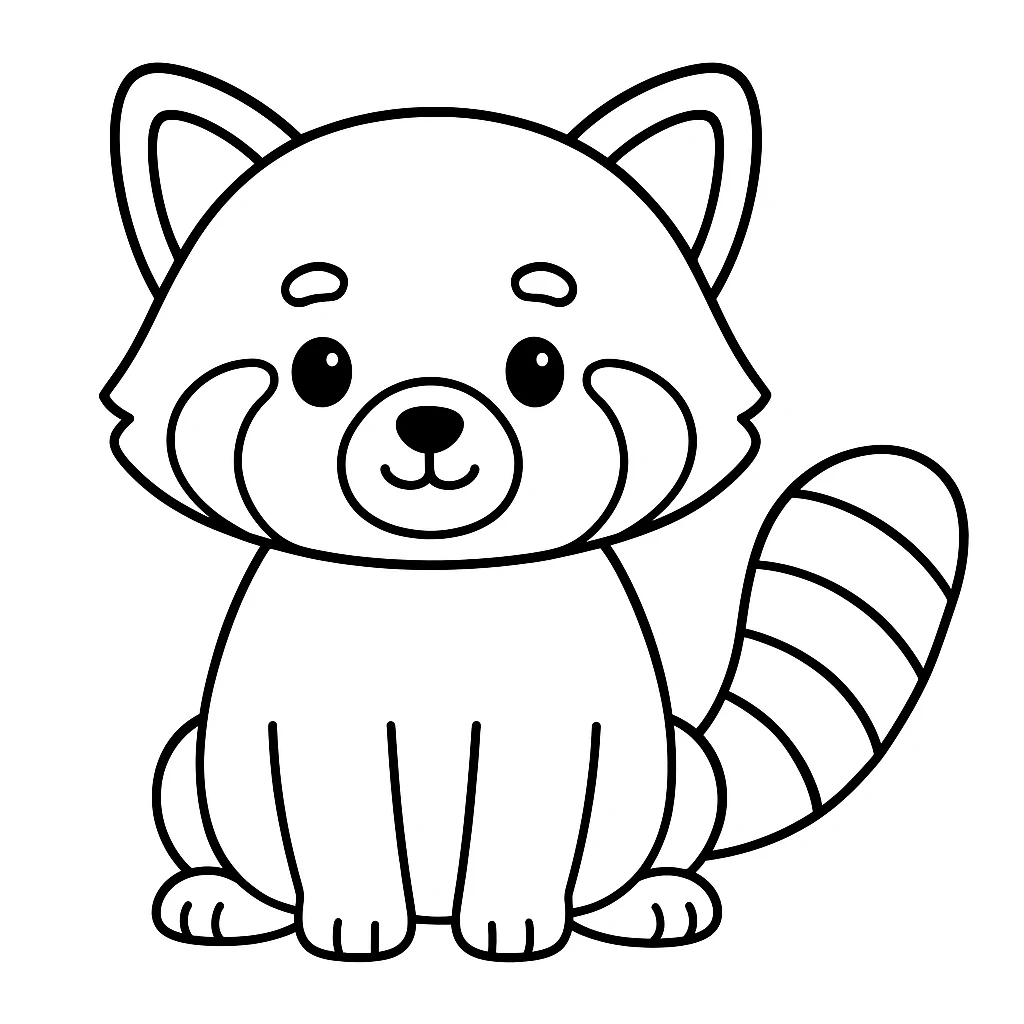 Red Panda coloring pages