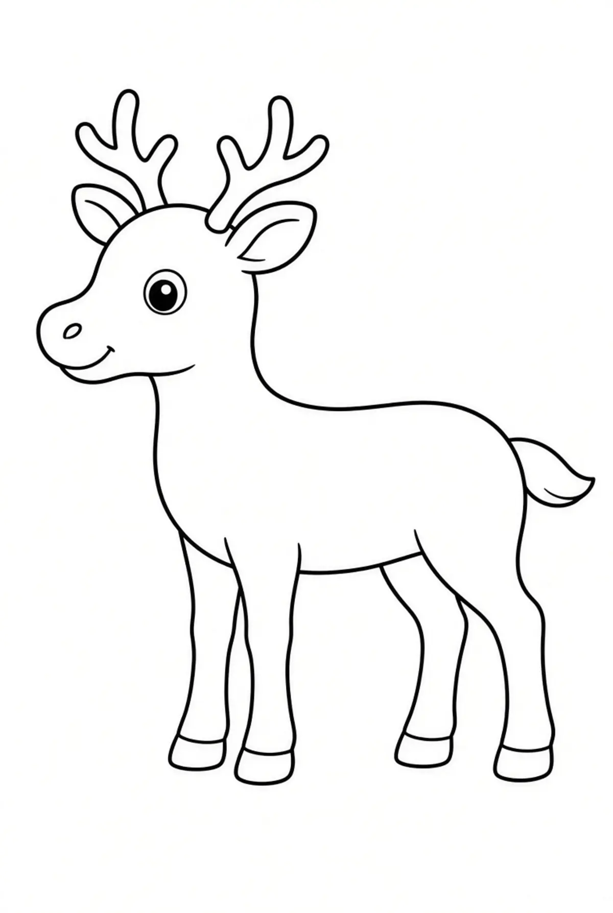 Reindeer coloring pages printable for kids