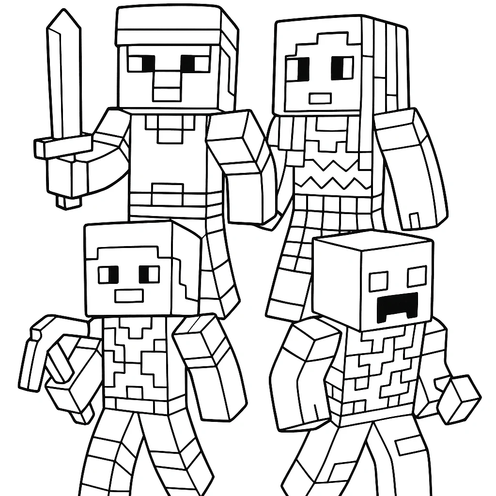 Free Roblox coloring sheet for kids