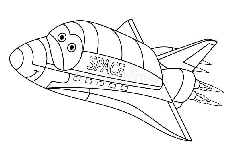 Rocket drawing page for kids