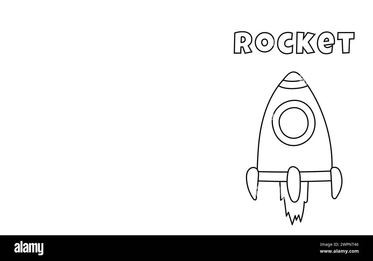 Free Rocket coloring sheet for kids