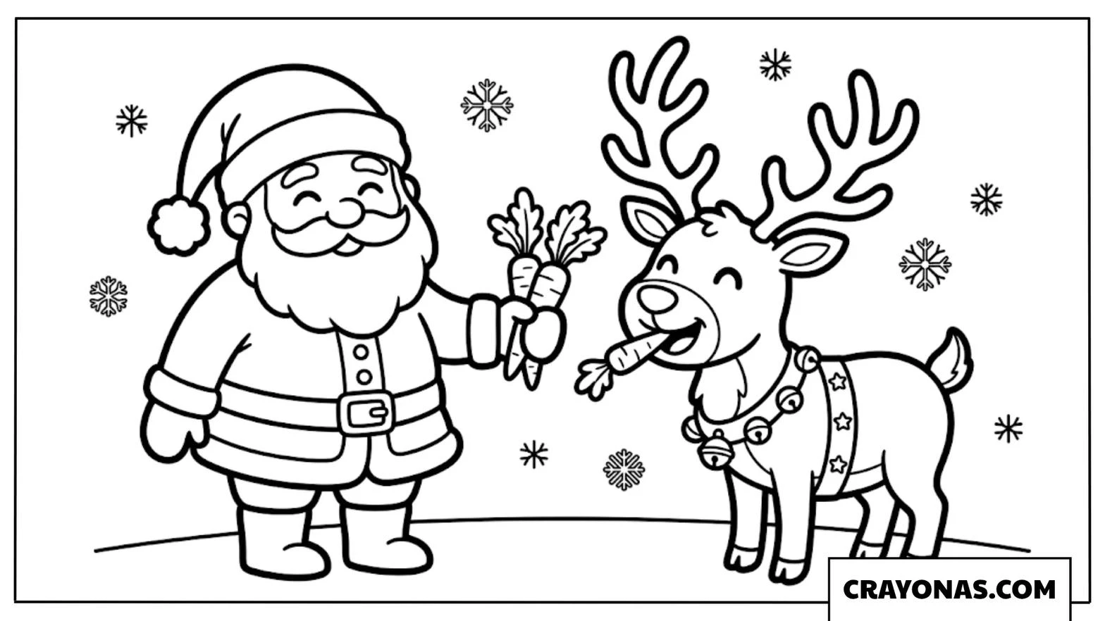 Free Santa coloring sheet for kids