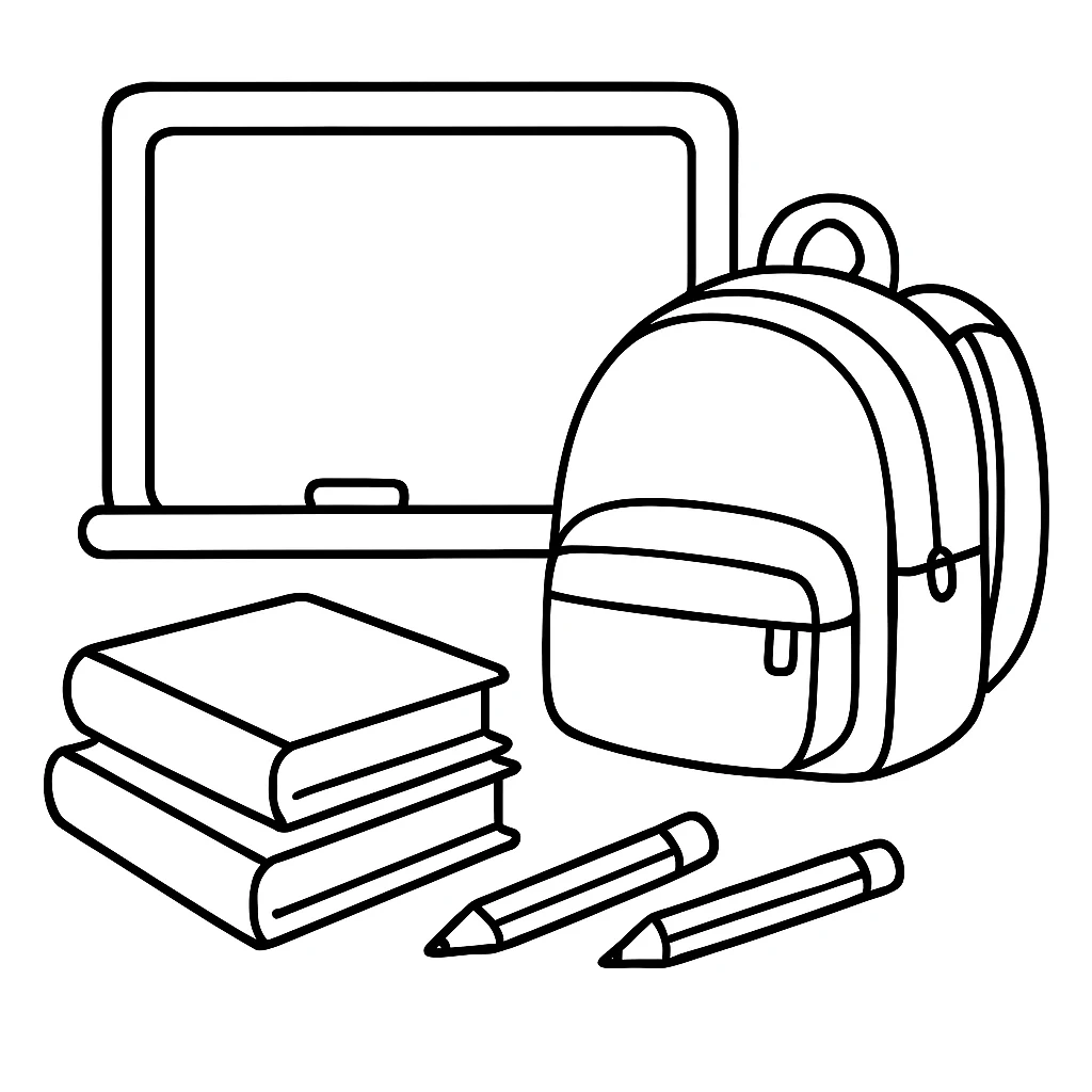 School drawing page for kids