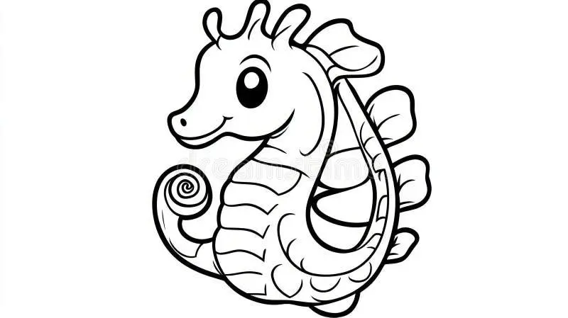 Seahorse coloring pages